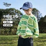 迪士尼（Disney）童装男女童套头卡通卫衣2026秋装儿童拼接运动春秋男孩上衣中大童