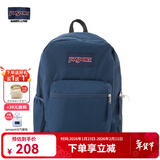 JANSPORT杰斯伯书包轻便双肩包男女旅行包简约背包电脑包学生校园 47LW003海军蓝/藏青色-侧边袋
