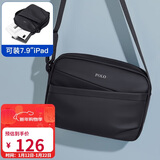 POLO单肩包男士休闲斜挎包运动挎包男竖款iPad包男包通勤大容量手机包