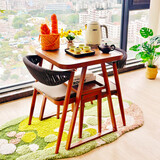 紫叶阳台桌椅三件套家用迷你茶几一桌两椅休闲现代简约藤椅阳台茶桌