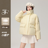 雪中飞2025秋新款女士短款直筒立领多彩羽绒服保暖外套百搭舒适 