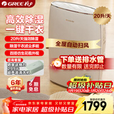 格力（GREE）【轻音干衣除湿】除湿机抽湿机家用20升/天低噪除潮除霉干衣机单间≤40㎡智能控湿24H定时DH20EF