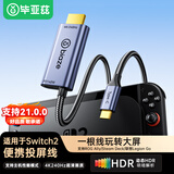毕亚兹适用任天堂Switch1/2代投屏线HDR便携底座充电器typec转HDMI高清电视连接线ns2配件游戏转换拓展坞