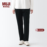 MUJI MUJI 女式 灯芯绒轻便裤休闲裤冬季 纯棉全棉 女装 BEE06C2A 黑色 S