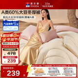 富安娜×京东定制被子超柔A类针织60%大豆被单人冬季被芯203*229cm