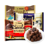 高岗日本原装进口 生巧克力 松露形巧克力袋装糖果 多口味休闲零食 原味+奶油味+牛奶味125g共3袋