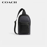 蔻驰（COACH）【品牌直供】男士WEST手提单肩斜挎胸包炭灰色CV924礼物送男友