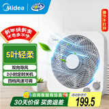 美的（Midea）电风扇台式转页扇电扇办公室台式风扇学生宿舍家用台扇立式安静低噪小型桌面风扇轻巧便携鸿运扇 KYT25-22MW