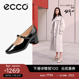 爱步（ECCO）玛丽珍鞋女鞋 倪妮同款高跟鞋浅口单鞋 型塑290963 黑色29096301001 39