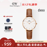 丹尼尔惠灵顿（DanielWellington）DW女士手表经典皮质简约时尚欧美石英腕表送女友新年礼物DW228