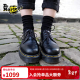 马丁博士（Dr.Martens）1461 Bex男秋冬爆款通勤光面皮小厚底皮鞋 黑色 38