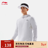 李宁马龙同款镜面防晒服男女梭织反光冰感舒适防晒运动风衣AFDV249