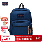 JANSPORT杰斯伯双肩包女男复刻暮光学生电脑包旅行背包书包 4QVA003海军蓝-侧袋+隔层