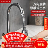 美厨（MAXCOOK）水龙头防溅头 厨房万向旋转花洒过滤延伸器长款24cm MCPJ3653