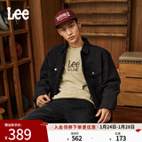 Lee舒适翻领仿羊毛深灰色男长袖夹克外套休闲潮流LMT009099206 深灰色 S