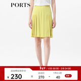 PORTS宝姿女装 秋冬新品中长款半身裙YLS8S034MWB002 芥黄 XS (2)