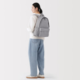 MUJI 带PC收纳袋双肩包背包旅行包书包电脑包通勤包大容量 新品 灰色6S 长43*宽32*高14cm
