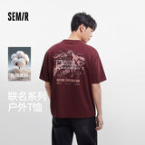 森马（Semir）短袖T恤男夏季纯棉针织衫情侣户外印花上衣101325100231