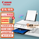 佳能（Canon） TS8380t无线家用商用小型彩色喷墨六色高清照片打印机复印扫描一体机 TS8380t白色 套餐二【加装连供系统循环加墨+2套墨水加塑封机】