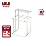MUJI MUJI 不锈钢厨具收纳架 MC04CC0S 置物架 多功能金属刀架砧板架 银色 宽136x深132.5x高214mm