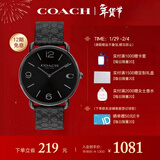 蔻驰（COACH）ELLIOT系列 皮带石英男表 14602673 罗一舟推荐 新年礼物/送礼