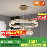 佼佼者（JIAOJIAOZHE）轻奢吊灯智能客厅吊灯现代简约餐厅灯大气新款双圈圆形主厅灯具