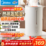 美的（Midea）热蒸发空气加湿器家用卧室客厅鼻炎大容量静音孕妇母婴幼儿小型桌面抗菌空调取暖新年礼物SR-3R50