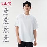 班尼路（Baleno）短袖男夏季重磅纯棉t恤学生简约休闲百搭纯色五分袖男士半袖上衣