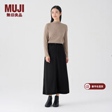 MUJI女式 灯芯绒 A字裙 长半身裙女冬季款裙子 美拉德BE09CC3A 黑色 L (165/70A)