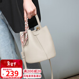 YUYULA牛皮包包女包水桶包高端品牌斜挎手提包生日情人节礼物送女友老婆