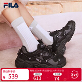 斐乐猫爪鞋女鞋老爹鞋休闲鞋女休闲复古厚底运动鞋 猫爪一代-黑-BK 35.5