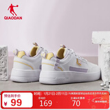 乔丹女鞋板鞋学生皮面小白鞋撞色通勤增高运动革面休闲鞋情侣