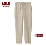 MUJI MUJI 男式 亚麻 裤子 原色 L