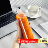 拜杰高硼硅玻璃刻度杯刻度水杯冷泡杯果汁杯透明杯子刻度玻璃杯500ML