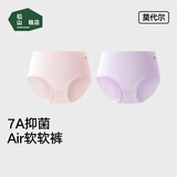 松山棉店儿童内裤莫代尔7A抗菌女童三角裤A类标准超薄透气青少年内裤2条装