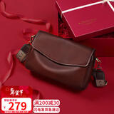 viney牛皮包包女包品牌斜挎枕头包轻奢单肩包生日情人节礼物送女友老婆