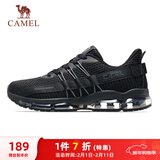 骆驼（CAMEL）全掌气垫鞋男透气减震运动跑步鞋子 A93239L7565 幻影黑 39