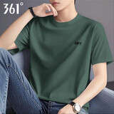 361°t恤男短袖衣服运动服饰篮球体恤夏季2025冰丝速干跑步男士健身装 松树绿-11 L