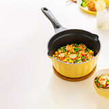 北鼎（Buydeem）小奶锅18 迷你锅宝宝辅食锅温奶汤锅一人用平底锅不粘锅泡面锅 小鹅黄|不粘奶锅 20cm