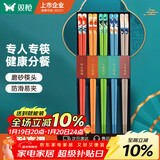 双枪（Suncha） 筷子家用防霉高档餐具套装合金筷分食筷瑞兽国潮礼盒筷5双装