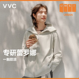 VVC防晒衣服男士时尚夏季冰丝凉感防紫外线短外套披肩外套 浅灰色 XL