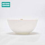 NITORI宜得利家居 现代简约碗碟盘子圆盘汤勺纯白骨瓷系列餐具套装 4.5英寸碗 纯白骨瓷