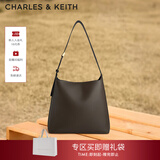 CHARLES&KEITH大容量通勤子母单肩包托特包包女包生日情人节礼物CK2-40270966-1 Dark Moss深苔绿色 L