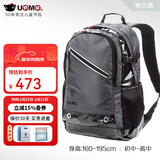 UnMeunme初中书包 中学生4-6年级高年级大容量书包 3298黑色 初中-高中(特大款)