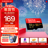 闪迪内存卡存储卡TF手机卡高速记录仪大疆无人机gopro运动相机推荐内存卡4K视频拍摄闪存卡 32G  (读取高达100M/s 写入90M/s）