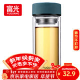 富光 男女士双层玻璃杯 高硼硅泡茶杯 茶水分离水杯带茶隔杯子500ml