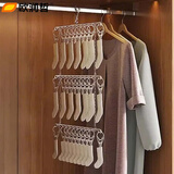 欧润哲晾衣架袜子晾晒架多头夹子家用内衣阳台防风不锈钢晒袜子神器三层