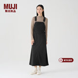 MUJI女式 灯芯绒 背带裙中长款连衣裙半身裙女秋款裙子美拉德BE10CC3A 深灰色 M （160/66A）