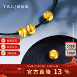 谢瑞麟（TSL）新年礼物黄金转运珠足金路路通简约猫眼串珠不含手绳YS009 计价类（工费140元） 约0.25g
