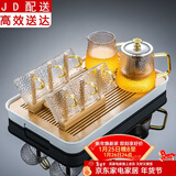 正扬玻璃茶具套装家用小套功夫茶杯简约透明红茶泡茶器办公室客厅喝茶